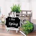 thumbnail image 2 of MasteelfCA 10pcs Mini Chalkboard Trestle Chalkboard Blackboard for Home Decor (White), 2 of 4
