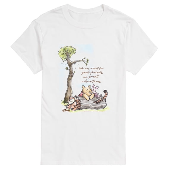 Winnie The Pooh - Life Was Meant For Good Friends - Men's Short Sleeve Graphic T-Shirt