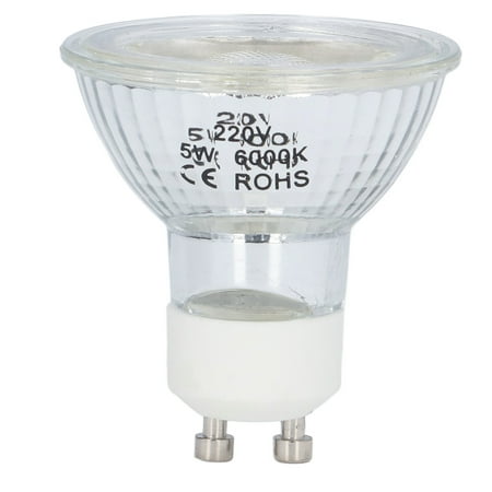 

GU10 Light Bulb 5W LED COB Lamp Bulb Brightness Adjustable Spot Light Bulb for Bedroom Office 220VPure White Light 6000K