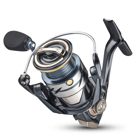 AJZIOJIRO Carbon Fiber Spinning Fishing Reel Saltwater Waterproof 17.6LB Drag 5.2:1 Gear Ratio Anti-Tangle Smooth Casting Interchangeable Handle