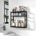 thumbnail image 2 of Bamworld Bathroom Shelves for Storage, Small Black Bathroom Shelf Over Toilet, Adjustable 3 Tiers Shelf for Bathroom Storage, 2 of 6