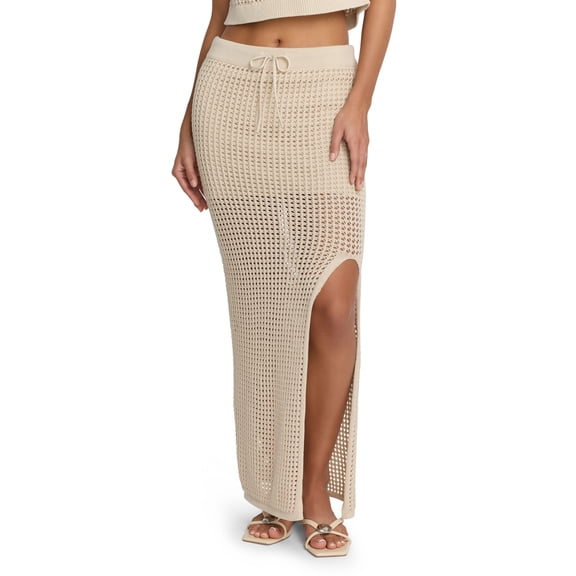 Mills by Millie Bobby Brown Women's Crochet Sweater Skirt, Ankle Length, Sizes XXS-XXL