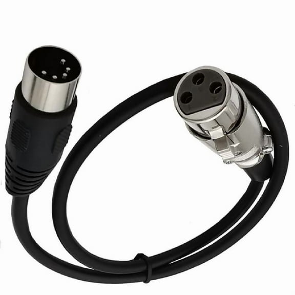 High Fidelitys 5Pin DIN MIDICord DIN 5Pin to XLRAudio Cable for Professional Use