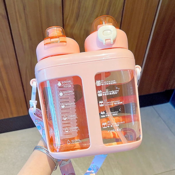Correas de hombro ajustables desmontables para botella de agua bonita de 1600 ml para viajes de senderismo
