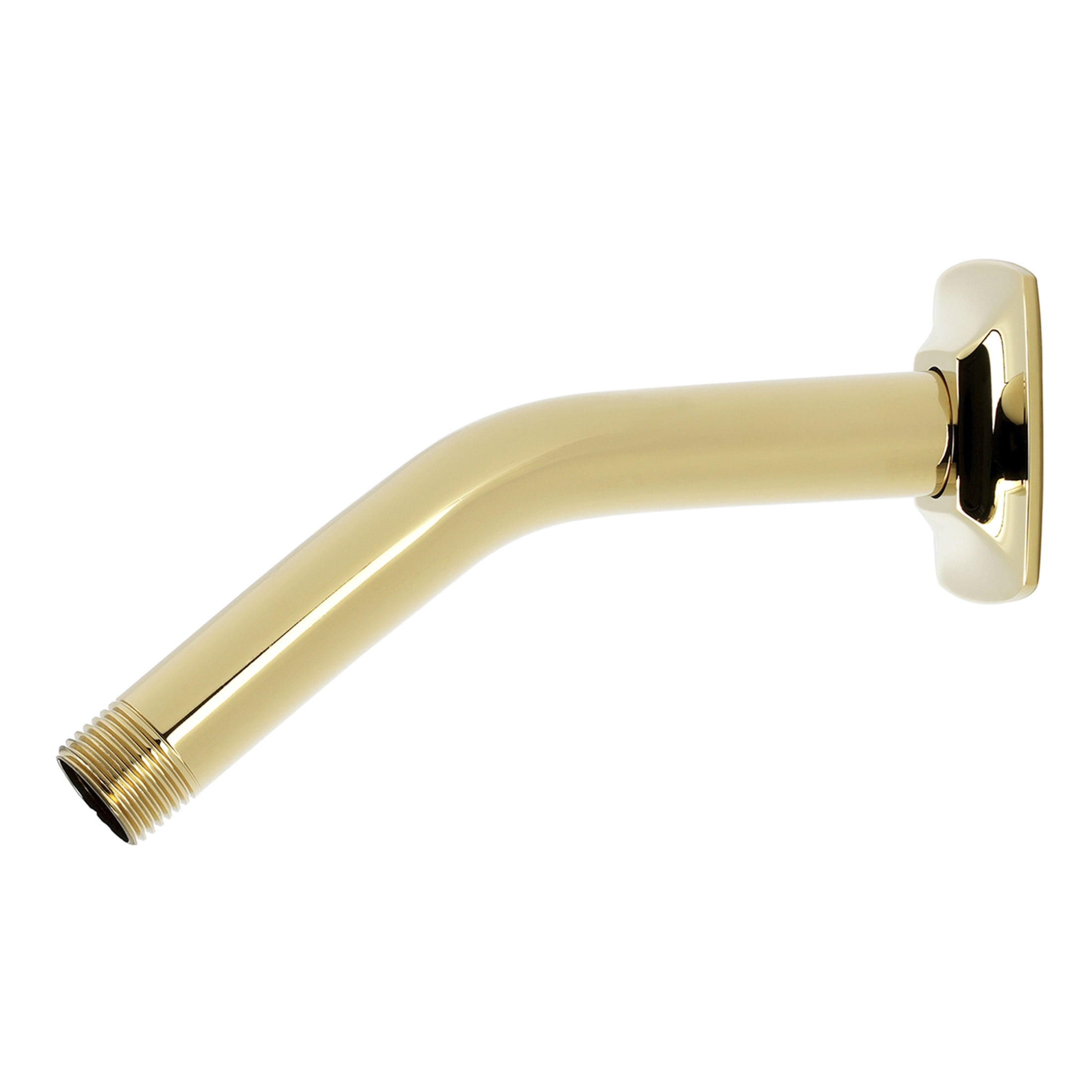 Kingston K151AK12 Gehry Shower Arm with Square Flange, Polished Brass