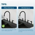 thumbnail image 6 of Black Kitchen Faucets High Arc 360°Rotating Spout Kitchen Sink Faucet 2 Handle 8 Inch Centerset Kitchen Faucet, 6 of 8
