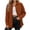 Coffee, variant on Women Oversized Corduroy Button Front Shacket Lapel Collar Dual Side Pockets Long Sleeve Casual Loose Layering Outer Jacket