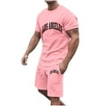 thumbnail image 2 of Leesechin Mens Short Sets 2 Piece Outfits Fashion Short Sleeve Summer Tracksuits Casual Set with Pockets, 2 of 4