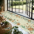 thumbnail image 2 of Moynesa 2'5''x8' Floral Runners for Hallways, 2.5x8ft Kitchen Runner Rug Ultra-Thin Soft Rug, Non-Slip Washable Rug Runner Stain Resistant Boho Rug Low-Pile Carpet Runner for Bathroom Bedroom,Beige, 2 of 7