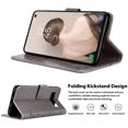 thumbnail image 3 of For Samsung Galaxy S10 Mobile Phone Cover Leather Pu Wallet Flip Case Flower Pattern Sunflower - Gray, 3 of 7