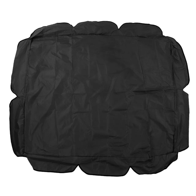 Toldo para columpio de 210D con revestimiento plateado Oxford, impermeable, resistente a los rayos UV, para patio exterior, silla de jardín, 142 x 120 x 18 cm, color negro