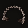 thumbnail image 4 of Nvzi Horquillas para el pelo de boda con flores para novias, peinetas con perlas de cristal, pinzas para el pelo, tocado, accesorios para el pelo de boda dorados, joyas - doradas, 4 of 5