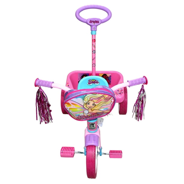 Triciclo Apache Barbie con barra de empuje rodada 12 Bodega