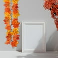 thumbnail image 1 of Autumn Hanging Ornament Maple Leaf Vine Fall Festival With Realistic Greenery For Halloween Thanksgiving Front Porch Christmas Decorations Stained Glass Decorative Christmas Garland for Stairs 20 Ft, 1 of 4
