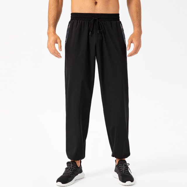 LYMAYTER Men's Athletic Pants Relaxed Fit Quick-Drying Waterproof Zipper Workout Jogging pants