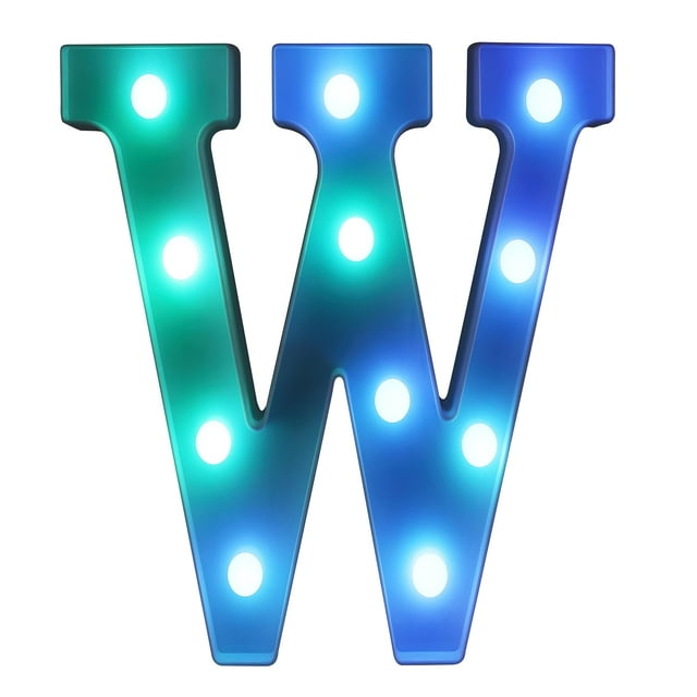 Letreros LED con letras y colores llamativos para decoración de marquesina