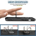 thumbnail image 3 of Nalacover For iPhone 14 Pro Slim Case,Luxury Hybrid Hard PC and TPU Rugged Bumper 3-In-1 Rotatable Magnetic Ring Kickstand Four Corner Guard Shockproof Anti-Scratch Back Phone Cover.Black, 3 of 11