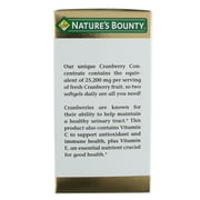 Nature's Bounty Dietary Cranberry Softgels, 25,200 mg, 60 Ct (2 pack) (Bundle)