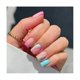 thumbnail image 2 of Uñas francesas de arcoíris para usar, uñas postizas con acabado de cobertura total, uñas postizas a presión con pegamento como se muestra, como se muestra, 2 of 5