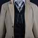 thumbnail image 4 of 26-27 Bungo Stray Dogs Dazai Osamu Cosplay Costume Wig Uniform Long Jacket Coat Suit Adult Halloween Party Costumes Outfit for Men, 4 of 4
