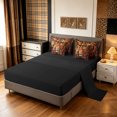 thumbnail image 4 of Manfei Hippie Tiger Queen Bedding, Vintage Animal Print Bedding Comforter Set Queen, Dark Brown Orange, Black Reversible, 7-Piece, 4 of 6