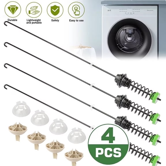 4 Pcs W11130362 Washer Suspension Rod Kit for Maytag, Kenmore, Amana Washing Machine