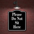 thumbnail image 2 of Please Do Not Sit Here BLACK Aluminum Composite Sign, 20"x24", 2 of 2