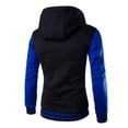 thumbnail image 3 of CVLIFE Men Leisure Cardigan Color Block Button Down Jacket Autumn Pullover Blue 2XL, 3 of 3
