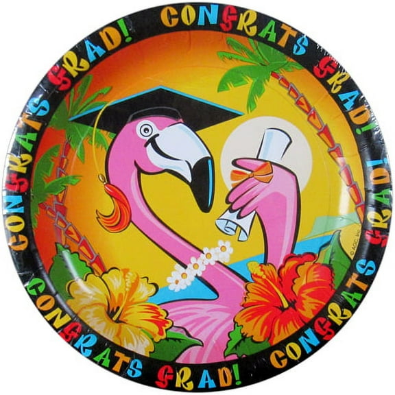 Graduation 'Grad in Paradise' Small Paper Plates (8ct)