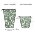 thumbnail image 2 of Kdxio Telescopic Pencil Bag Pen Holder Stationery Case,Stand-up Retractable Transformer Bag Organizer for Christmas Holiday(Flowers With Leaves), 2 of 6