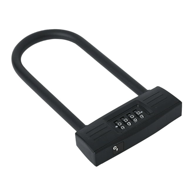 Shisuyan Lock for Bike Motorcycle Lock Scooter Cycling Security U Lock Bike Lock Password Anti Thief(Black)