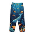 thumbnail image 3 of Lsque Whimsical Underwater Fantasy Print Women's Pajama Pants, Lounge Pant - Comfortable Home Wear,Elastic Waistband, Stylish Design-Large, 3 of 9