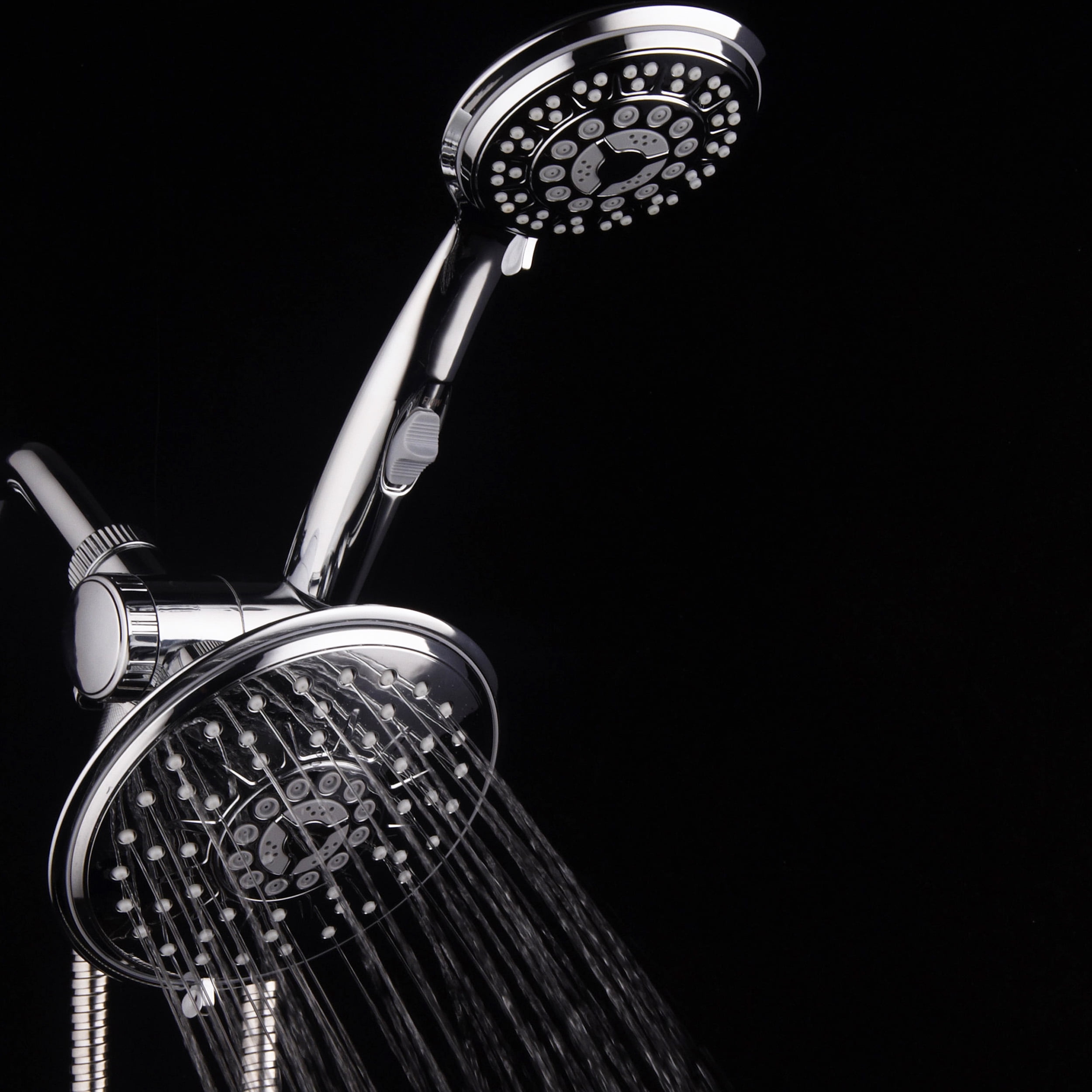 HydroLuxe 30-Setting 6-inch Luxury, Dual Shower Head and Handheld Chrome