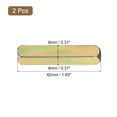 thumbnail image 2 of Unique Bargains 2Pack Broche de Bouton de Porte, 42mm de Long Broche de Porte Pièces de Poignée de Porte de Remplacement, Or, 2 of 6