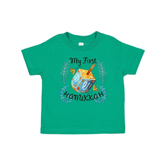 Inktastic My 1st Hanukkah Dreidel and Laurels Boys or Girls Baby T-Shirt