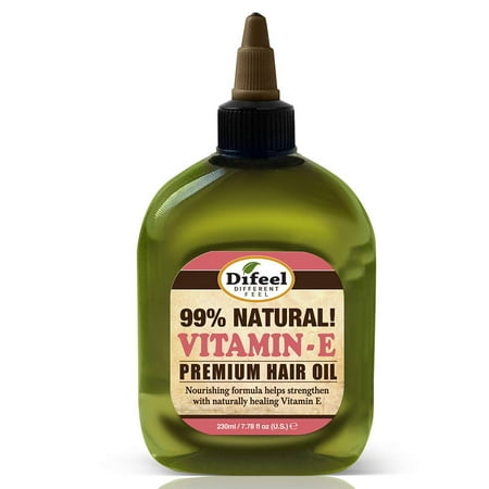 Difeel Premium Natural Hair Oil - Vitamin E Oil 8 oz. - Pure Herb Formula with Vitamins, for Thinning Hair, Rejuvenates & Revitalizes Hair & Scalp, Promotes Healthy Hair (Best Natural Herbs For Hair Growth)