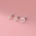 thumbnail image 4 of QQTDFG 925 Sterling Silver Open Love Heart Stud Screw Back Earrings A1564-Gold-6mm, 4 of 5