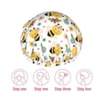 thumbnail image 6 of KLL Bee and Flowers Pattern Shower Cap & Bath Cap for Women,Reversible Oversized Waterproof Shower Caps for all Hair Lengths,Elastic Reusable Bathing Hair Cap, 6 of 7