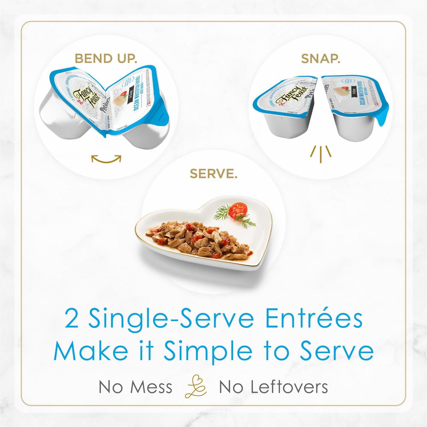 Fancy Feast Petites Ocean Whitefish Entrée with Tomato in Gravy, Wet Cat Food 79.4g, 79.4 g