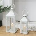thumbnail image 2 of Set of 2  Decorative Metal Lanterns | Vintage Style Hanging Lanterns for Indoor/Outdoor Events | Perfect for Parties & Weddings, 2 of 6