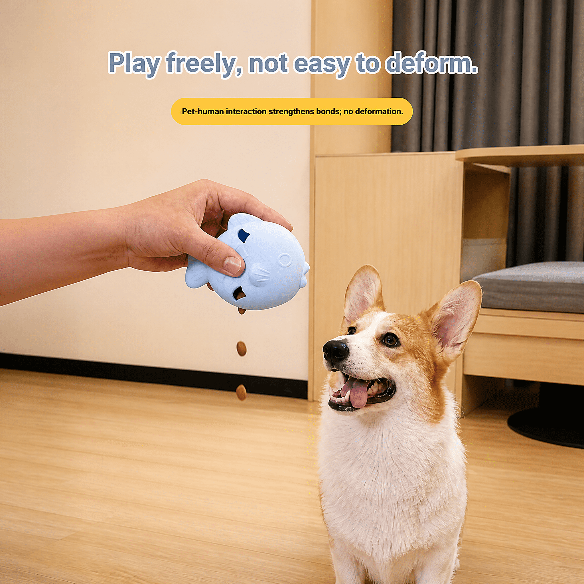 Fish-Shaped Dog Treat Dispenser Toy, Food-Grade Silicone Slow Feeder for Boredom Relief, Self-Entertainment & Pet Interaction, Durable Chew Toy with Treat Leakage Design, Teeth Cleaning Surface