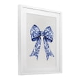 thumbnail image 4 of Vintage Toile Flower Ribbon White Framed Print Under Glass, design by Lettered and Lined, 4 of 10