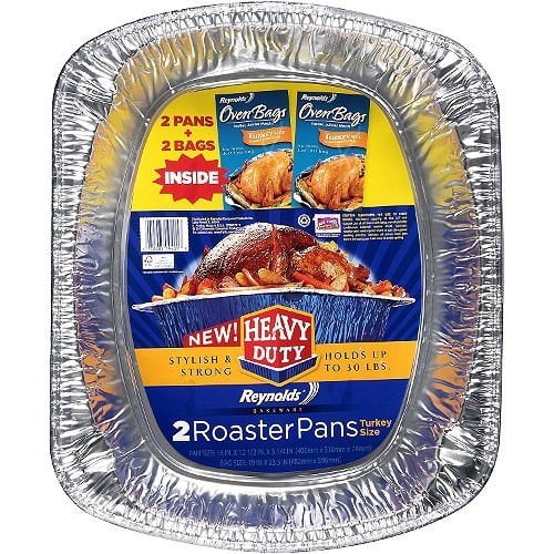 Reynolds Heavy Duty Turkey Size Roaster Pans 2 Ct. And Oven Bags 2 Ct