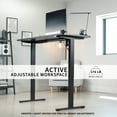 thumbnail image 3 of VIVO Electric 60” x 24” Stand Up Desk | Espresso Table Top, Black Frame, 3 of 6