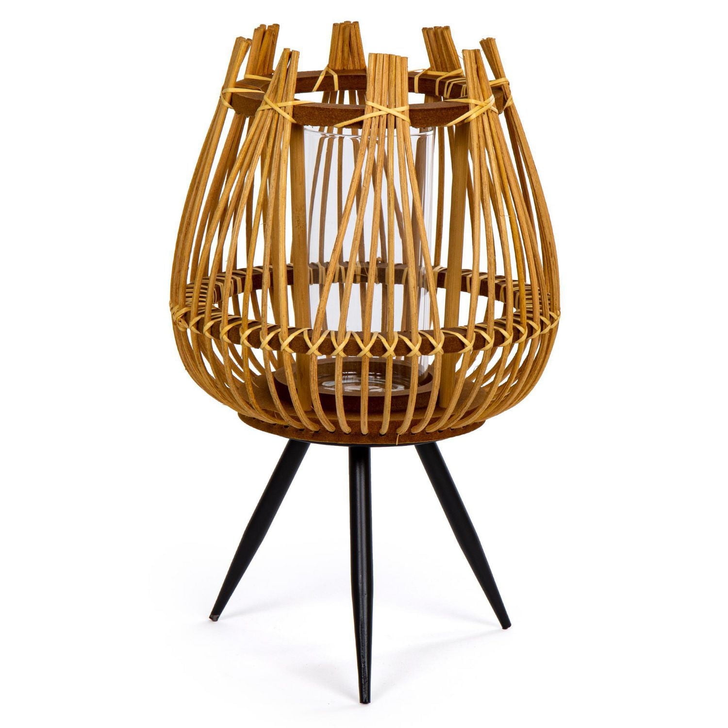 Truu Design Bougeoir décoratif en bambou avec pieds