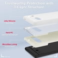 thumbnail image 4 of KOMI for Google Pixel 7a Case, Silicone Phone Case with 2 Screen Protector, Soft Anti-Scratch Microfiber Lining, Full Body Shockproof Slim Cover Support Wireless Charging, White, 4 of 5