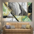 thumbnail image 3 of Contemporary Artwork, Shimmery Canvas, Modern Poster, Grey Wall Decor, Marble Art, Abstract Art, Alcohol Ink Canvas Art, Green Printed, Canvas Wall Decor - Gallery Wrapped, 3 of 9