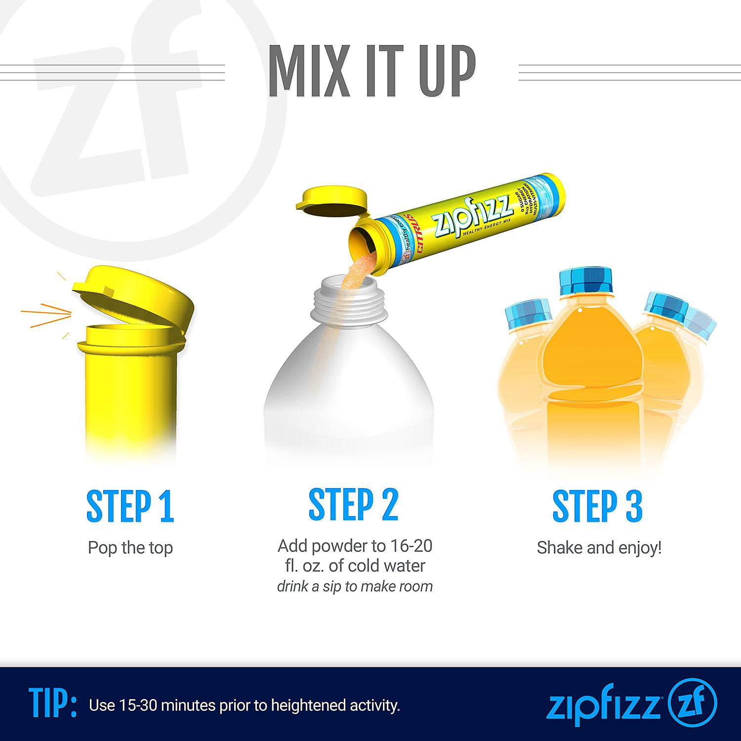 Zipfizz ZipFizz  Energy Drink Mix, 20 ea