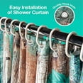 thumbnail image 4 of Rustic Barn Door Floral Shower Curtain, Vintage White Daisy Butterfly Teal Brown Countryside Western Bathroom Curtain Sets, Waterproof Fabric Farmhouse Decor 72 X 72 Inch (Green Teal), 4 of 5