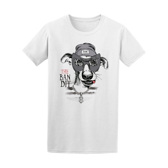Funny Dog As A Bandit Tee Men's -Image by Shutterstock